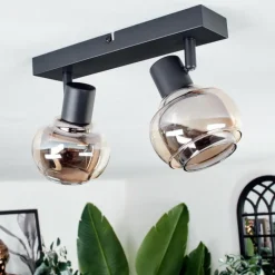 hofstein Plafonnier Cevio Noir, 2 lumières