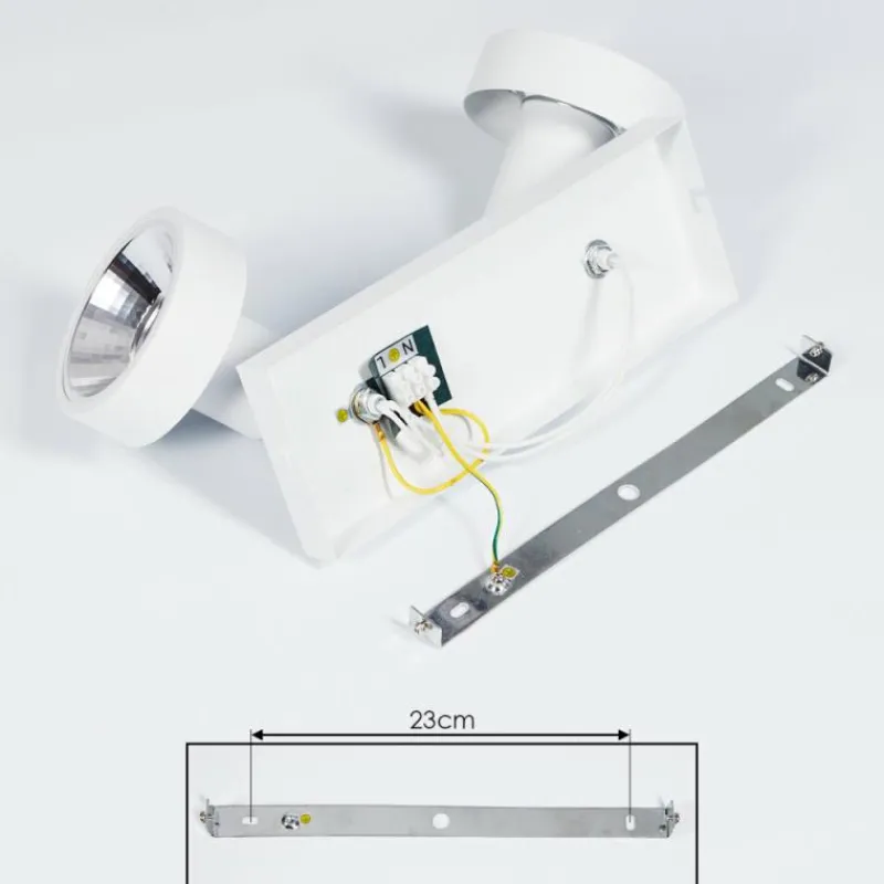 hofstein Plafonnier Chagres Blanc, 2 lumières* Spots Et Projecteurs