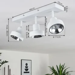 hofstein Plafonnier Chagres Blanc, 3 lumières* Spots Et Projecteurs