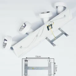 hofstein Plafonnier Chagres Blanc, 4 lumières* Spots Et Projecteurs
