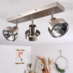 hofstein Plafonnier Chagres Nickel mat, 3 lumières
