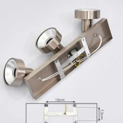 hofstein Plafonnier Chagres Nickel mat, 3 lumières