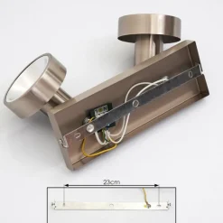 hofstein Plafonnier Chagres Nickel mat, 2 lumières