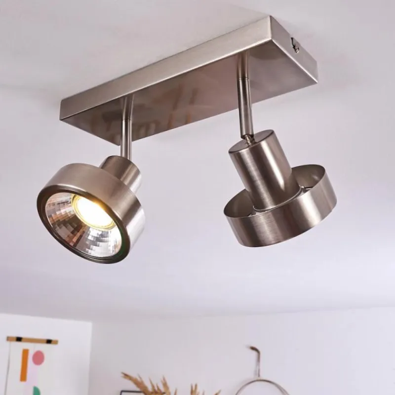 hofstein Plafonnier Chagres Nickel mat, 2 lumières