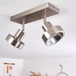 hofstein Plafonnier Chagres Nickel mat, 2 lumières