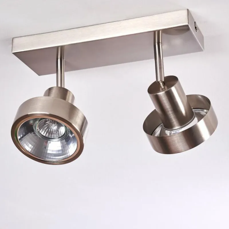 hofstein Plafonnier Chagres Nickel mat, 2 lumières