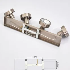 hofstein Plafonnier Chagres Nickel mat, 4 lumières