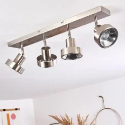 hofstein Plafonnier Chagres Nickel mat, 4 lumières