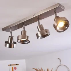 hofstein Plafonnier Chagres Nickel mat, 4 lumières