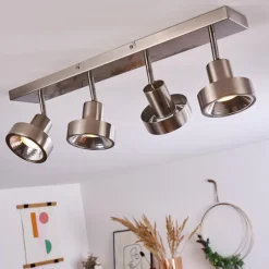 hofstein Plafonnier Chagres Nickel mat, 4 lumières