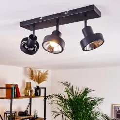Lampes Industrielles-hofstein Plafonnier Chagres Noir, 3 lumières