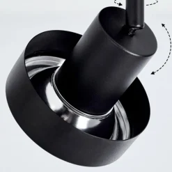 hofstein Plafonnier Chagres Noir, 1 lumière* Spots Et Projecteurs