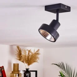 hofstein Plafonnier Chagres Noir, 1 lumière* Spots Et Projecteurs