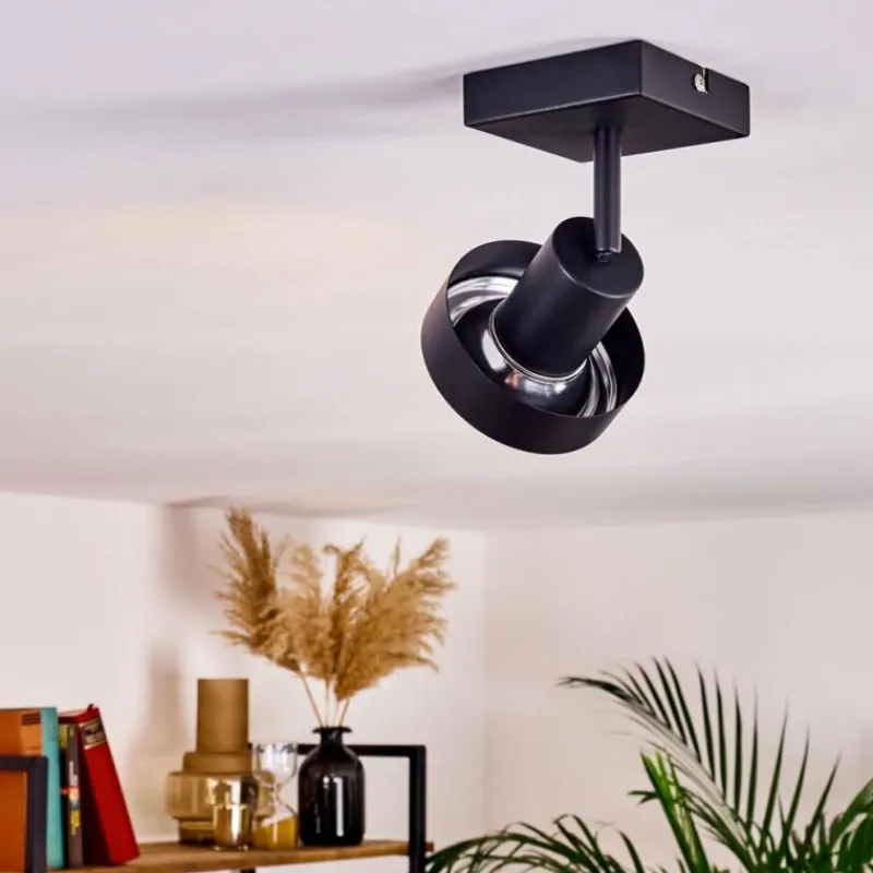 hofstein Plafonnier Chagres Noir, 1 lumière* Spots Et Projecteurs