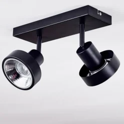 Lampes Industrielles-hofstein Plafonnier Chagres Noir, Argenté, 2 lumières