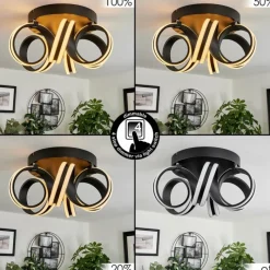 hofstein Plafonnier Chapotia LED Noir, 1 lumière