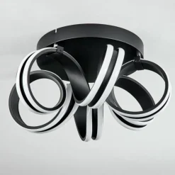 hofstein Plafonnier Chapotia LED Noir, 1 lumière