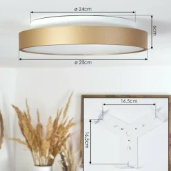hofstein Plafonnier Charata LED Blanc, 1 lumière* Éclairage Led