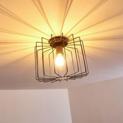 Lampes Vintages & Rétros-hofstein Plafonnier Chava Noir, 1 lumière