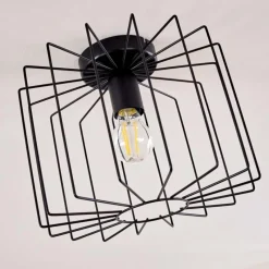 Lampes Vintages & Rétros-hofstein Plafonnier Chava Noir, 1 lumière