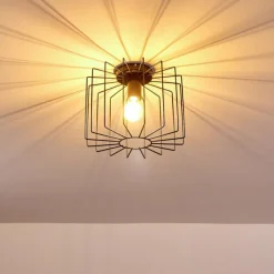 Lampes Vintages & Rétros-hofstein Plafonnier Chava Noir, 1 lumière