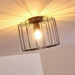 Lampes Vintages & Rétros-hofstein Plafonnier Chava Noir, 1 lumière