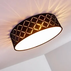 Lampes En Tissu-hofstein Plafonnier Chazy Blanc, 2 lumières