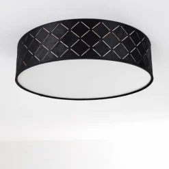 Lampes En Tissu-hofstein Plafonnier Chazy Blanc, 2 lumières