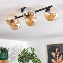 hofstein Plafonnier Chehalis Ambre, 5 lumières