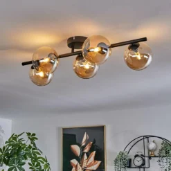 hofstein Plafonnier Chehalis Ambre, 5 lumières