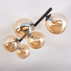 hofstein Plafonnier Chehalis Ambre, 5 lumières