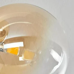 hofstein Plafonnier Chehalis Ambre, Clair, 6 lumières