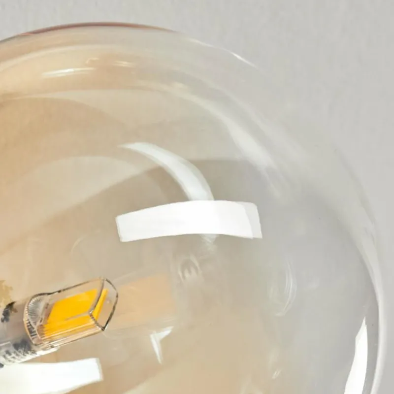 hofstein Plafonnier Chehalis Ambre, Clair, 6 lumières