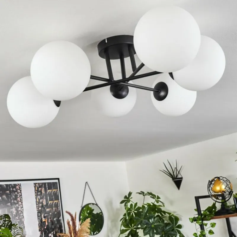 hofstein Plafonnier Chehalis Blanc, 6 lumières