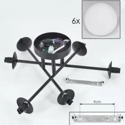 hofstein Plafonnier Chehalis Blanc, 6 lumières
