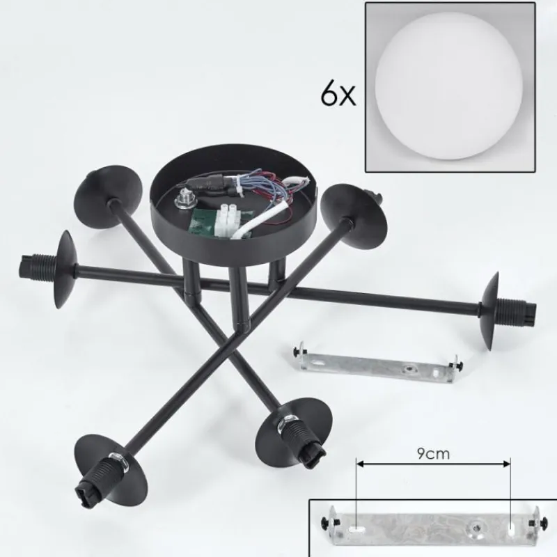 hofstein Plafonnier Chehalis Blanc, 6 lumières