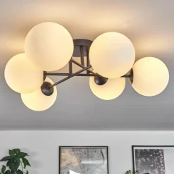 hofstein Plafonnier Chehalis Blanc, 6 lumières