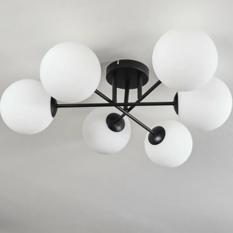 hofstein Plafonnier Chehalis Blanc, 6 lumières