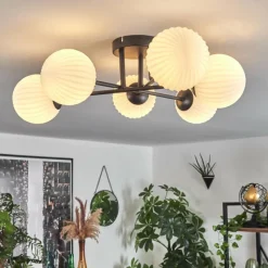 hofstein Plafonnier Chehalis Blanc, 6 lumières
