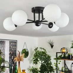 hofstein Plafonnier Chehalis Blanc, 6 lumières