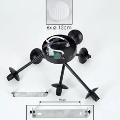 hofstein Plafonnier Chehalis Blanc, 6 lumières