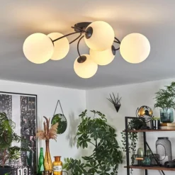 hofstein Plafonnier Chehalis Blanc, 6 lumières