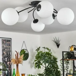 hofstein Plafonnier Chehalis Blanc, 6 lumières