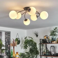 hofstein Plafonnier Chehalis Blanc, 6 lumières