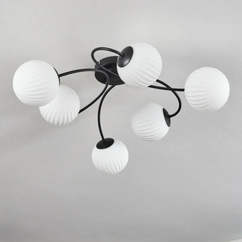 hofstein Plafonnier Chehalis Blanc, 6 lumières