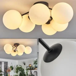 hofstein Plafonnier Chehalis Blanc, 6 lumières