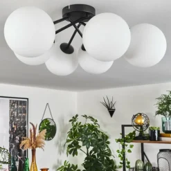 hofstein Plafonnier Chehalis Blanc, 6 lumières