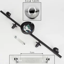 hofstein Plafonnier Chehalis Clair, Fumé, 5 lumières