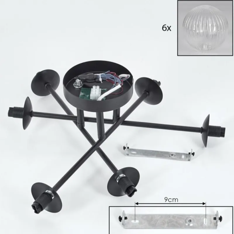 hofstein Plafonnier Chehalis Clair, 6 lumières