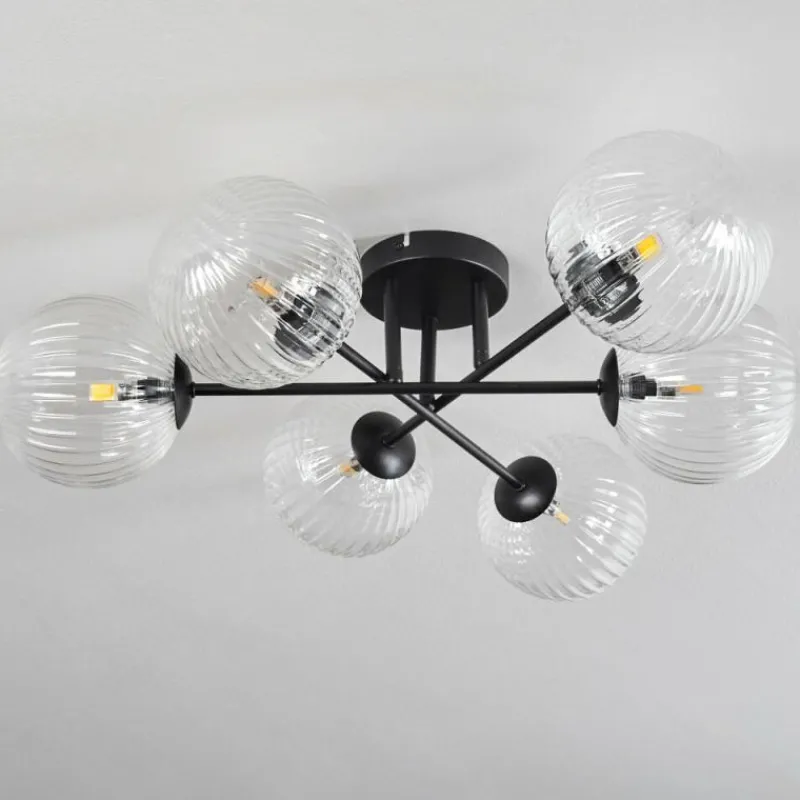 hofstein Plafonnier Chehalis Clair, 6 lumières